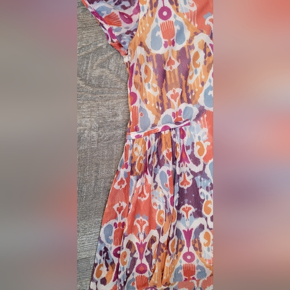 Weston Wear Anthropologie Mesh Flowy Babydoll Top Womens XS Multi Short-Sleeve - Picture 8 of 12